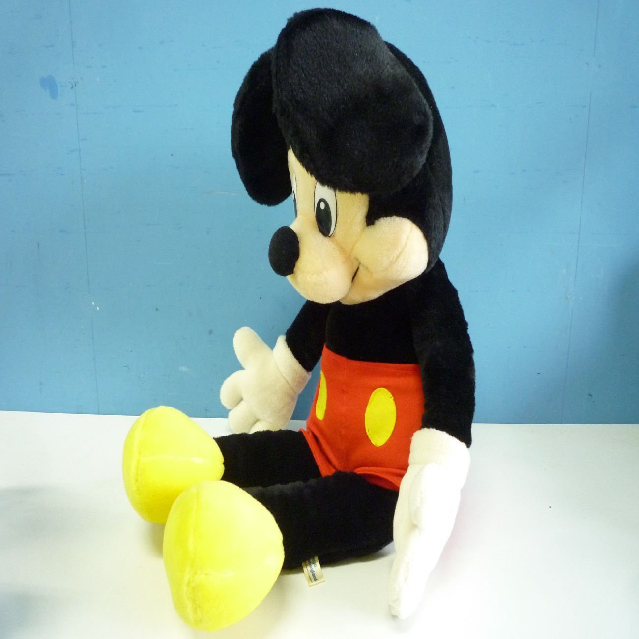 昭和レトロ ミッキーマウス ぬいぐるみ 高さ80㎝ 幅40㎝ BIGサイズ TDL 1980年代 当時物 ビンテージ 人形 ディズニー レトロミッキー