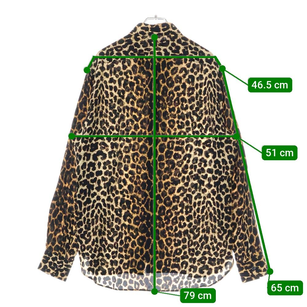 SAINT LAURENT PARIS (サンローランパリ) レオパード シルク 長袖  