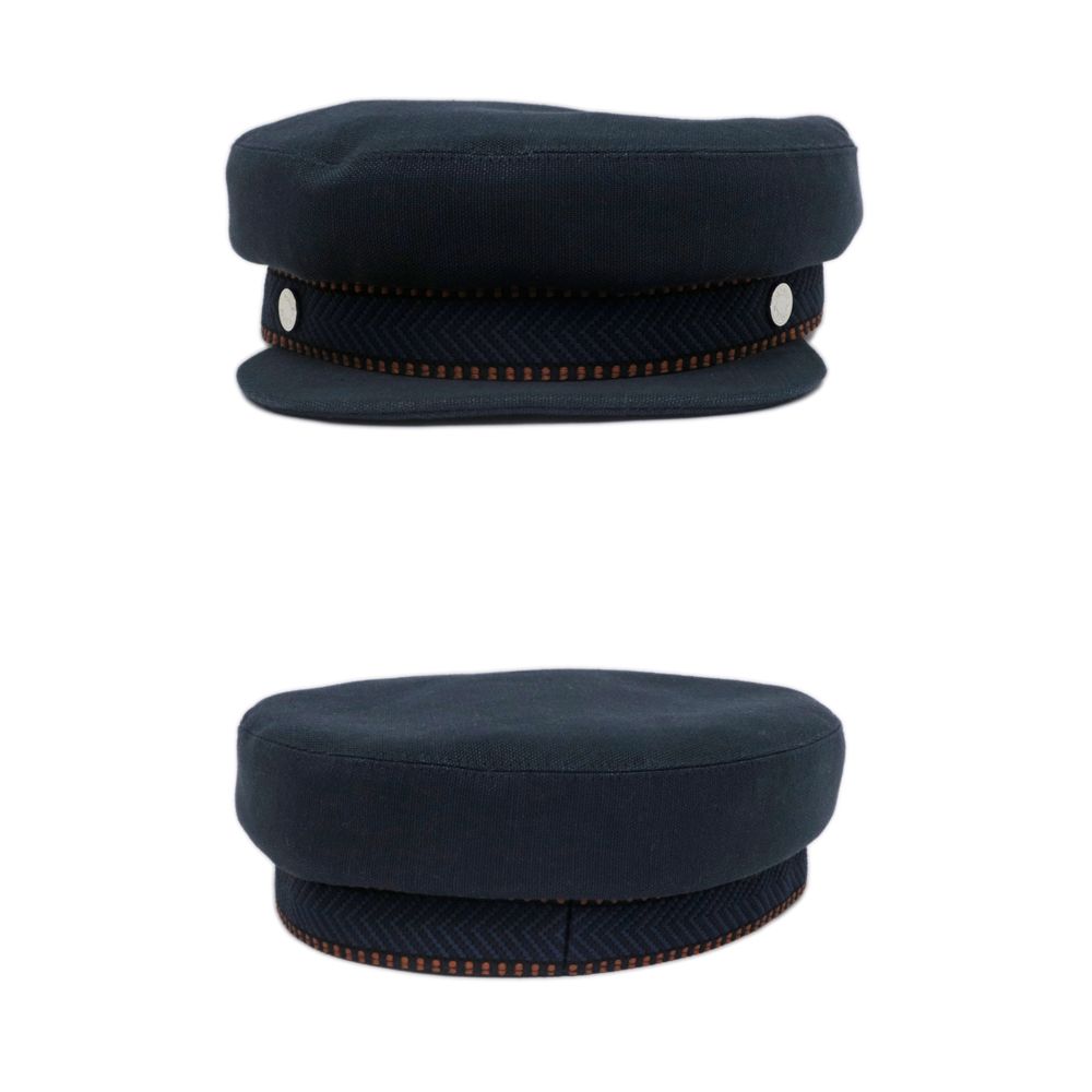 名東】エルメス キャスケット セリエ 帽子 ネイビー サイズ58 ヘンプ