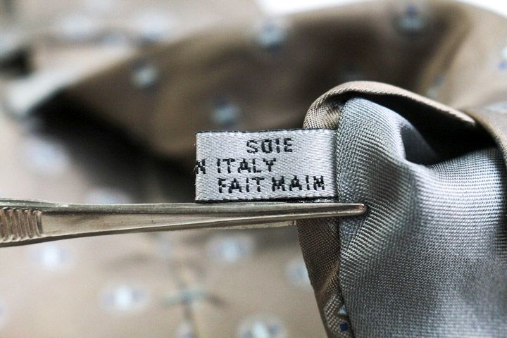 ディオール・オム ブランド ネクタイ ドット 小紋柄 シルク イタリア製