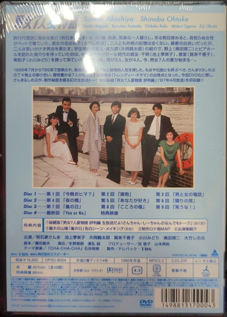 ドラマDVD 男女7人夏物語 DVD-BOX