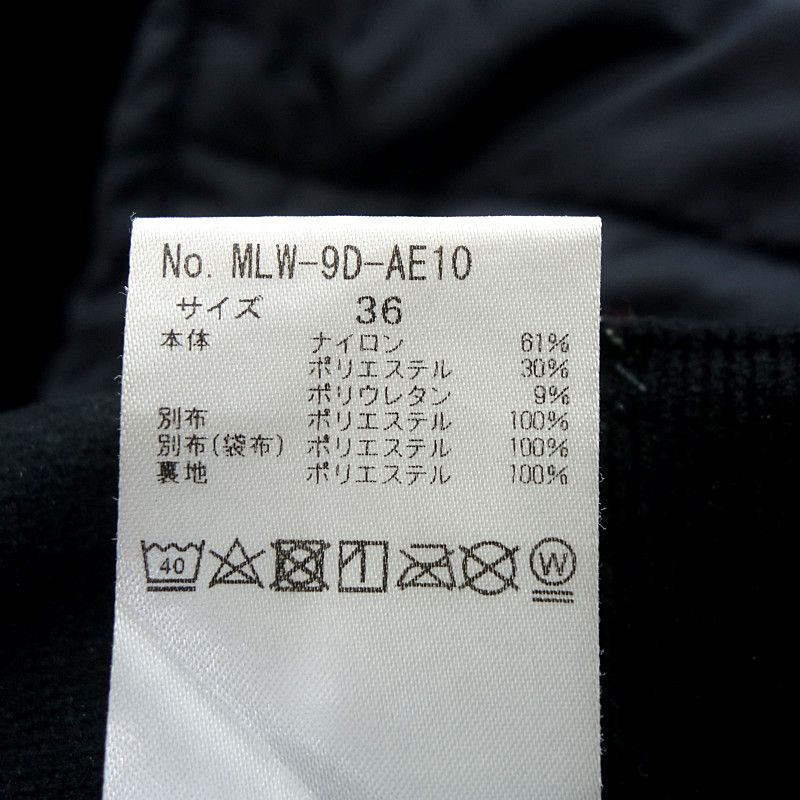 MARK&LONA マークアンドロナ スカート 黒×白 ウエストゴム ロゴ
