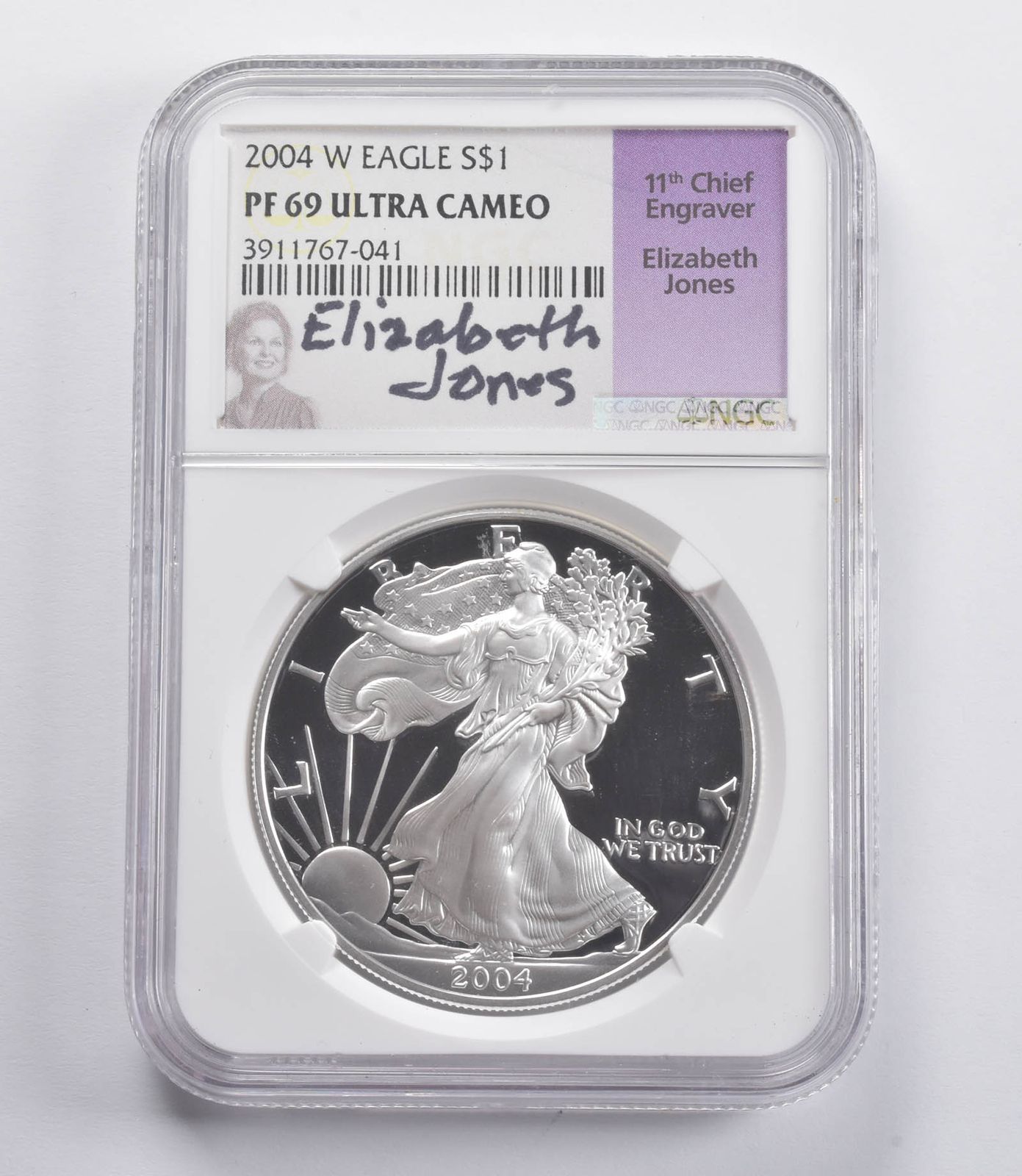 PF69 UCAM 2004W アメリカンシルバーイーグル サイン入り Js NGC