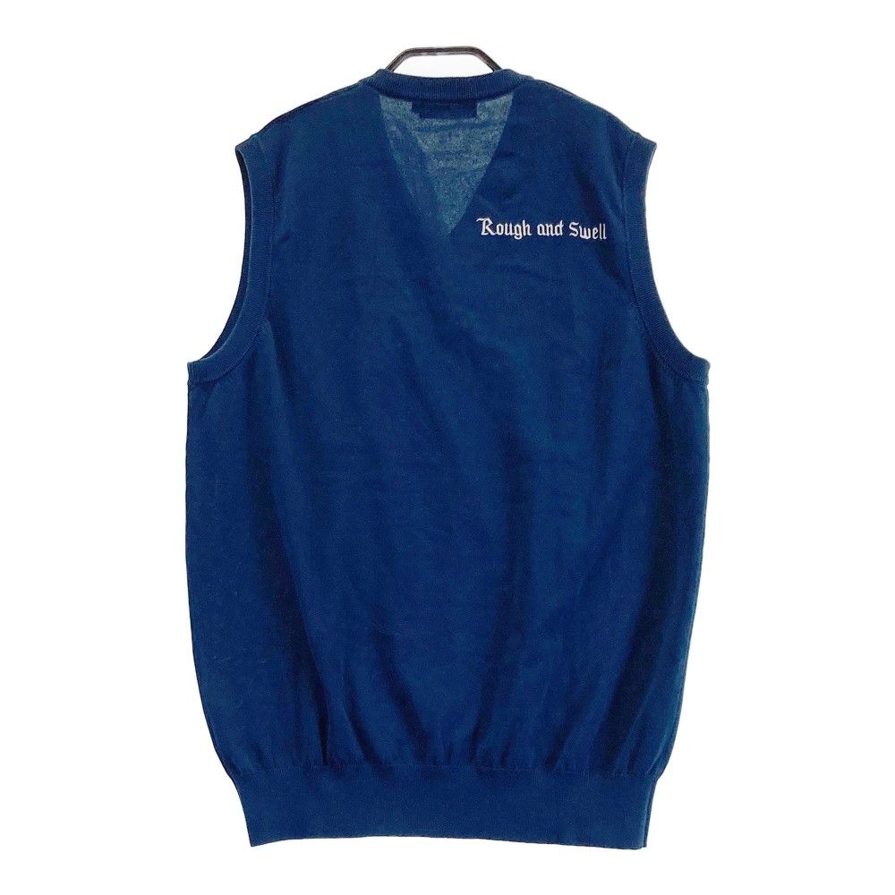 ラフアンドスウェル ベスト 刺繍デザイン コットン◎Lサイズ 希少色ゴルフ 美品 ラフアンドスウェル ベスト 刺繍デザイン コットン◎Lサイズ 希少