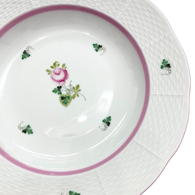 ヘレンド　ウィーンの薔薇　23cmスープ皿 ヘレンド ウィーンのバラ ピンク 00503-0-00 スーププレート