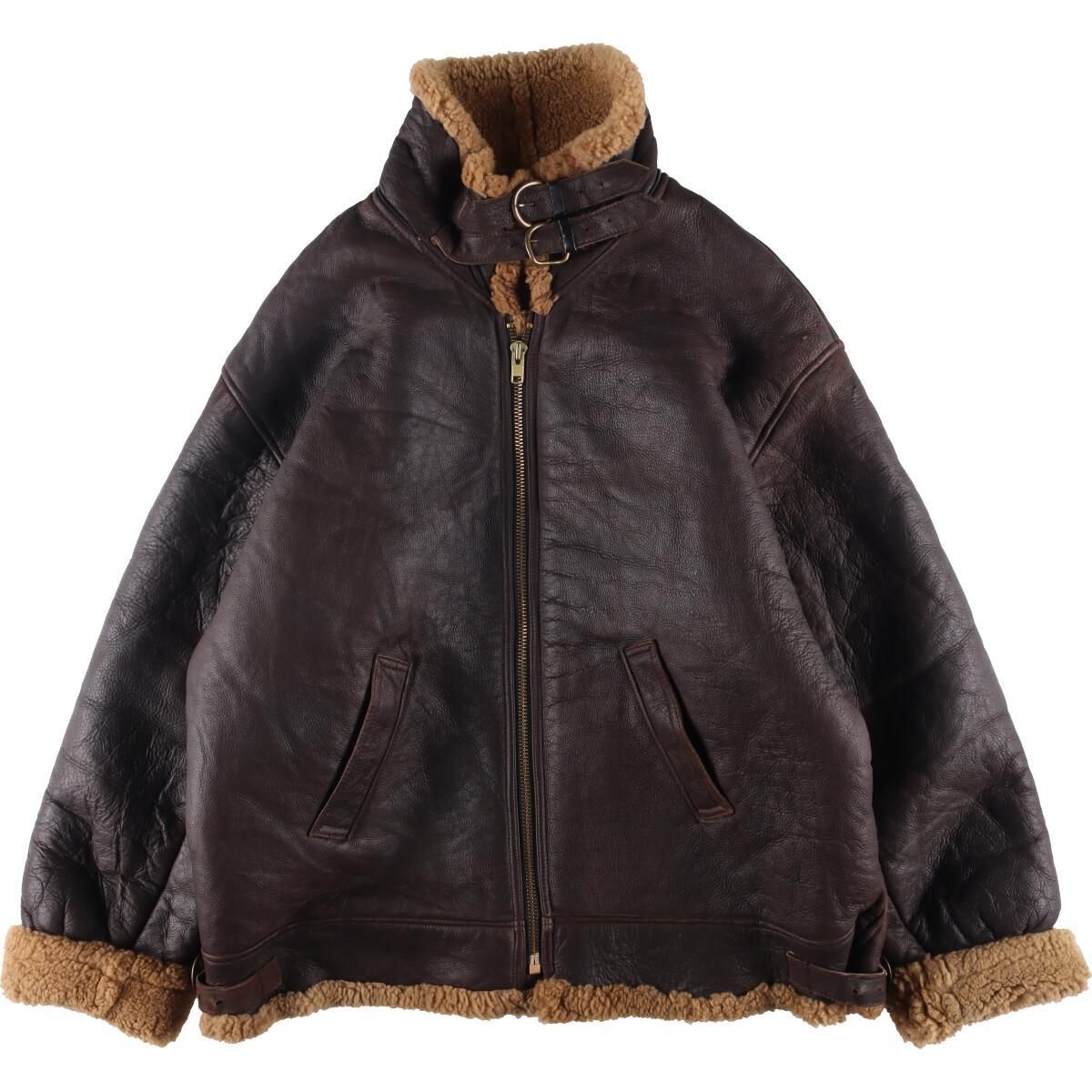 B-3タイプ ムートンジャケット レアカラー USA製 古着 ビッグサイズ B-3タイプ ムートンジャケット USA製 メンズXXXXL