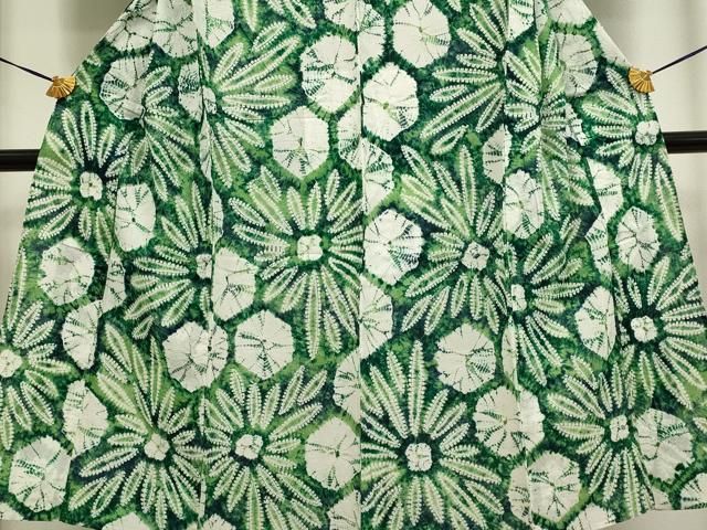 平和屋本店■極上　夏物　浴衣　有松鳴海絞り　舞花文　綿　逸品　DZAA20299kh5 平和屋本店□極上 夏物 浴衣 有松鳴海絞り 舞花文 綿 逸品