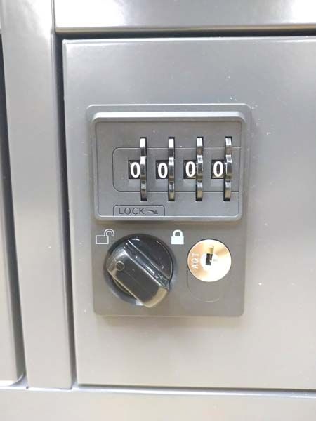 ♥ hirayama|平山スチール 12人用 品ロッカー ダイヤル錠 4列3段 ブラック 小物保管庫 ●33893