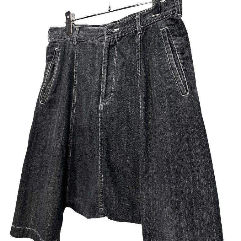 BLACK COMME des GARCONS ブラックデニムサルエルパンツ ドロップ