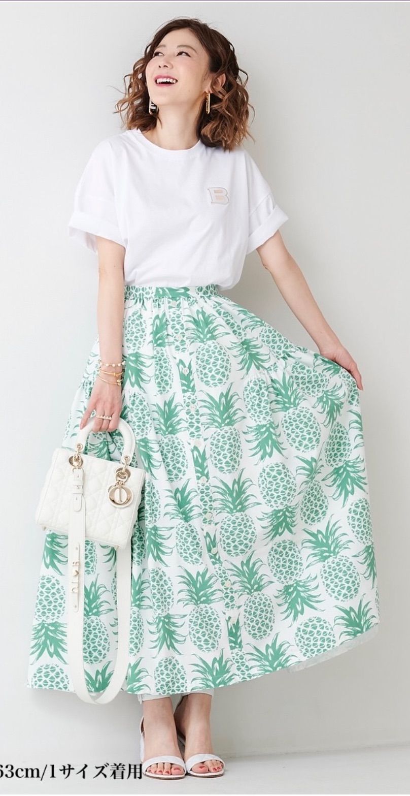 2022SS☆新品未使用☆ OBLI パイナップルギャザースカート - メルカリ 