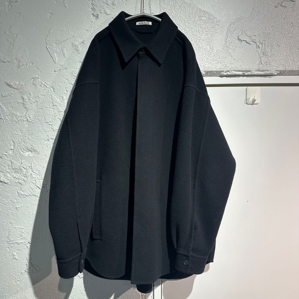 AURALEE オーラリー 23AW DOUBLE CLOTH PILE MOSSER HANDSEWN SHIRT