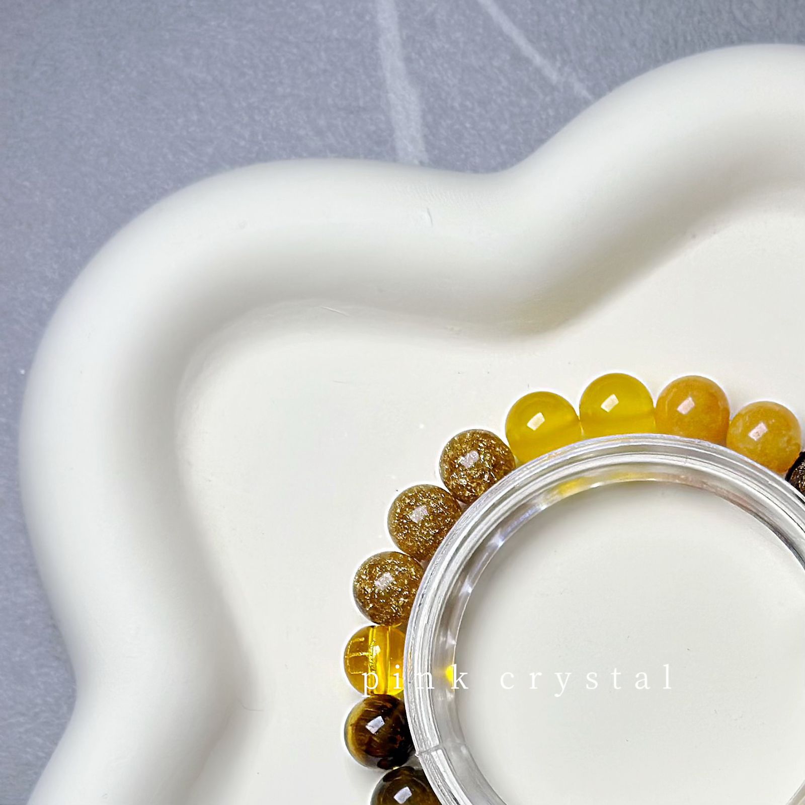 五行バランスシリーズ「土」〜天然石バランスブレスレット（8mm