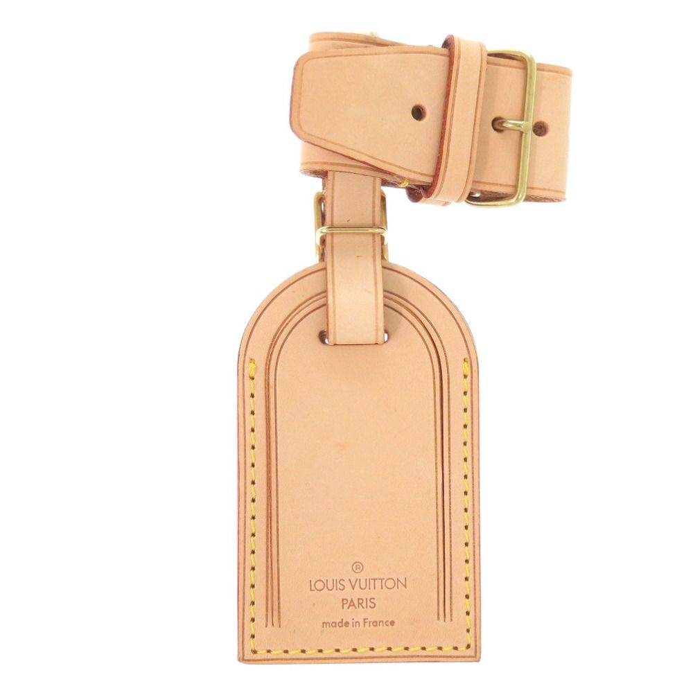 Aランク ルイ ヴィトン ヌメ革 ネームタグ ポワニエ チャーム