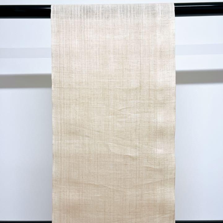 SALE】【希少】 中島三枝子 宮古上布の反物 九寸帯 証紙、共箱付き 