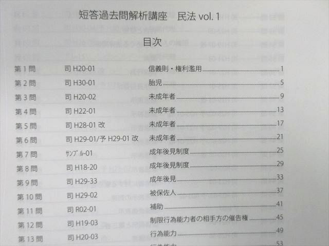アガルート 司法試験 短答過去問解析講座 民法 Vol.1〜5 2022年合格目標 未使用品 計5冊 000L4D アガルート 司法試験 短答過去問解析講座 民法 Vol.1～5 2022年