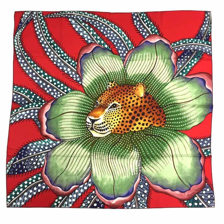 極美品☆エルメス カレ90 バオバブBaobab Catキャットスカーフ シルク HERMES エルメス 18AW シルクスカーフ カレ90 Baobab Cat