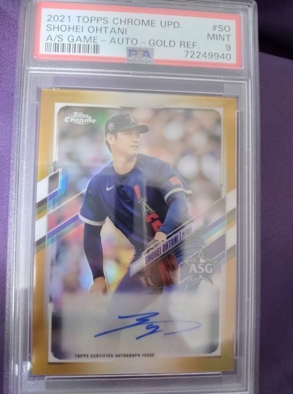 大谷翔平 サイン 2021 Topps chrome update allstar オールスター PSA9