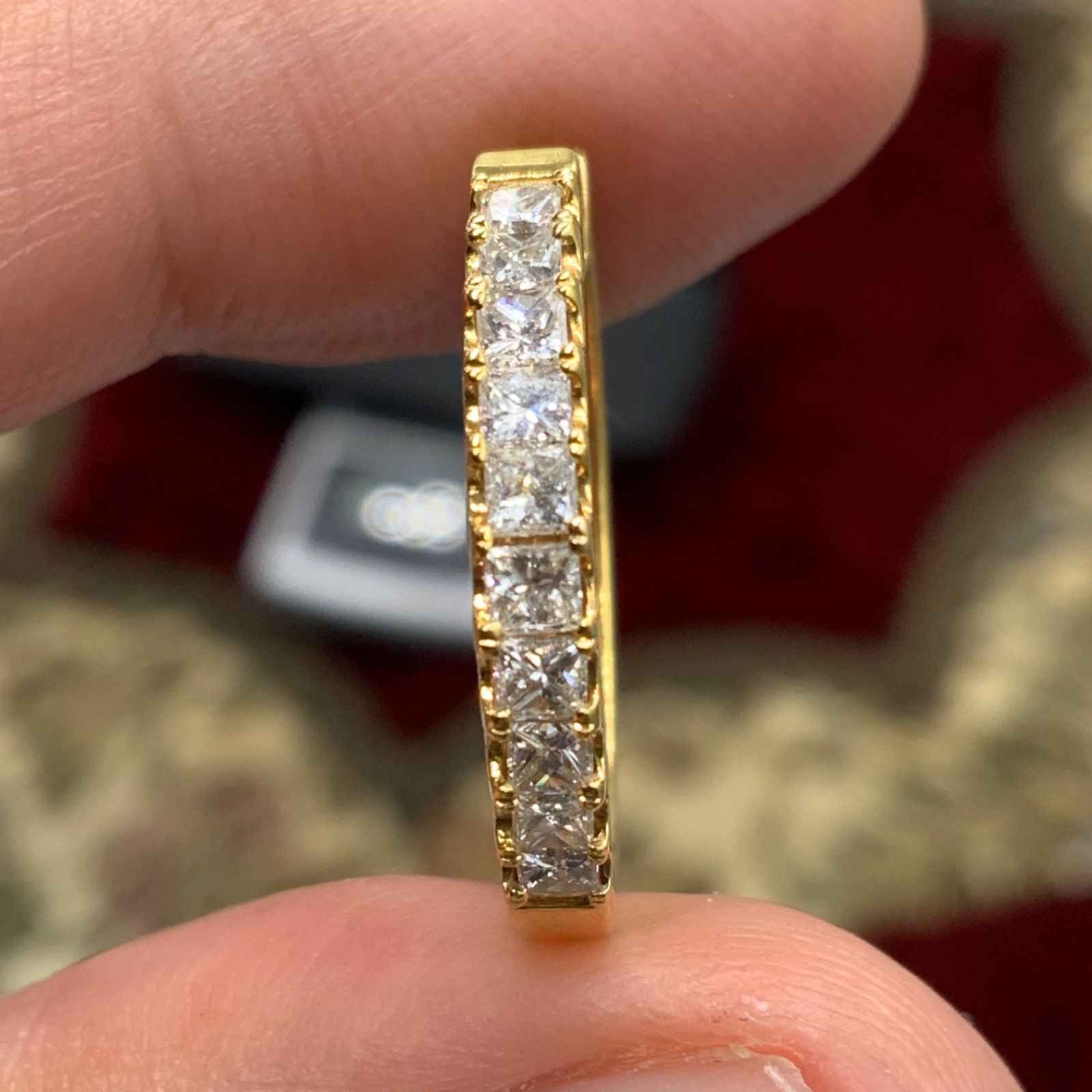 ダイヤ フープピアス