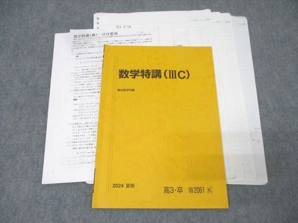 コリアグランドセール 駿台 数学特講(IIIC) テキスト 2024 夏期 杉山義明 013s0D 語学+参考書