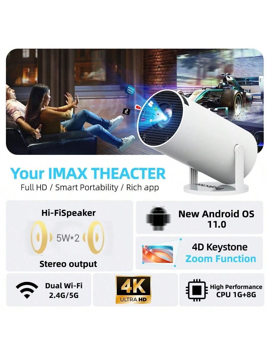 年新型 超高精細 5G スマートプロジェクター Amazon.co.jp: プロジェクター 超小型【令和6年10月新登場！電動