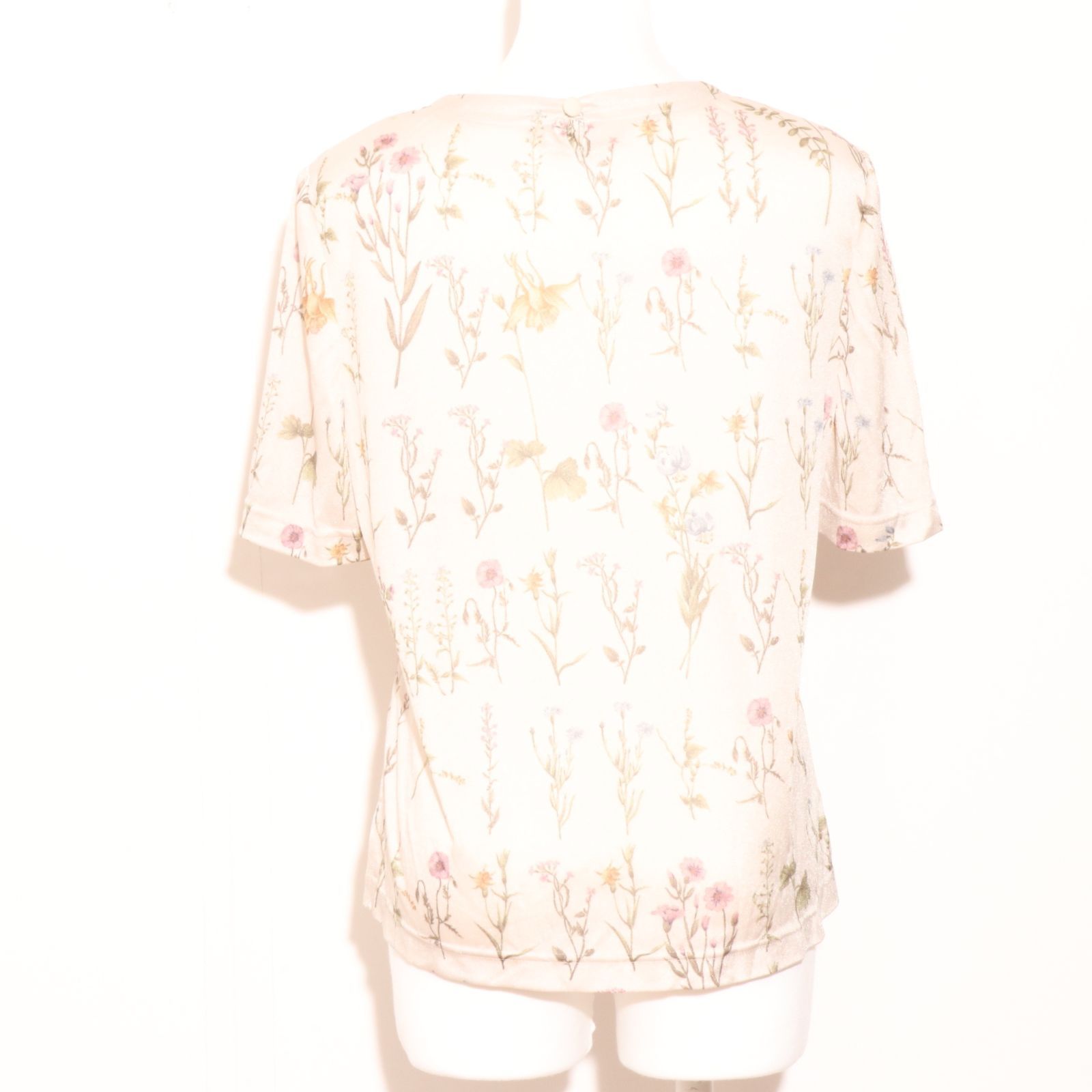 ☆訳あり☆ Leilian レリアン トップス ブラウス 半袖 フラワー 