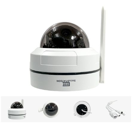 [美品]防犯カメラ ドーム型パンチルト対応カメラ SC-DE55 500万画素 美品】SecuSTATION 防犯カメラ ドーム型パンチルト対応カメラ SC-DE55