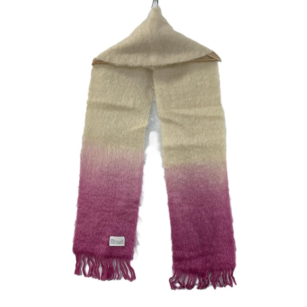 LOEWE ロエベ マフラー - アイボリー×ピンク ウール