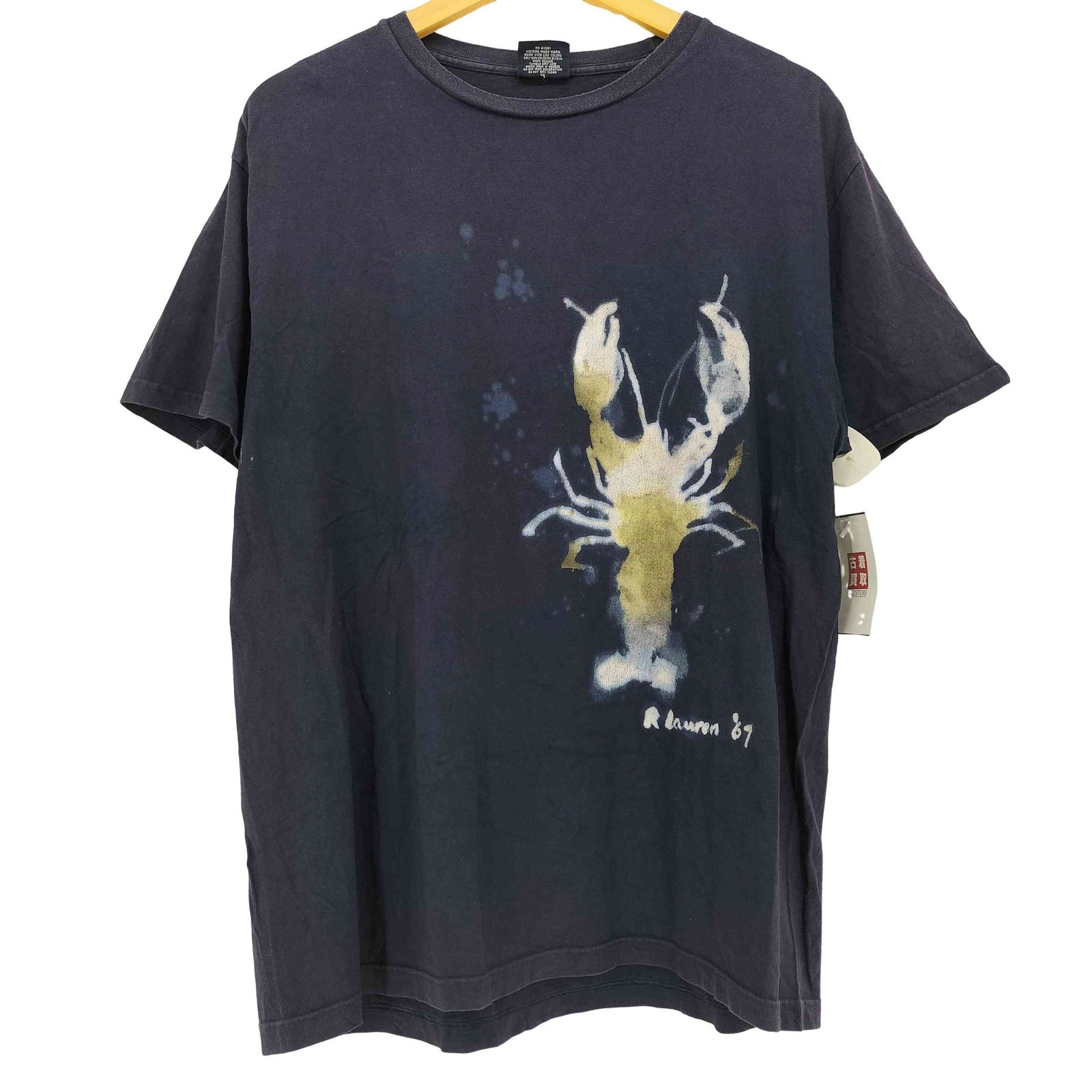 ポロラルフローレン POLO RALPH LAUREN 90‐00S ロブスター プリント S/S Tシャツ メンズ import：M 
