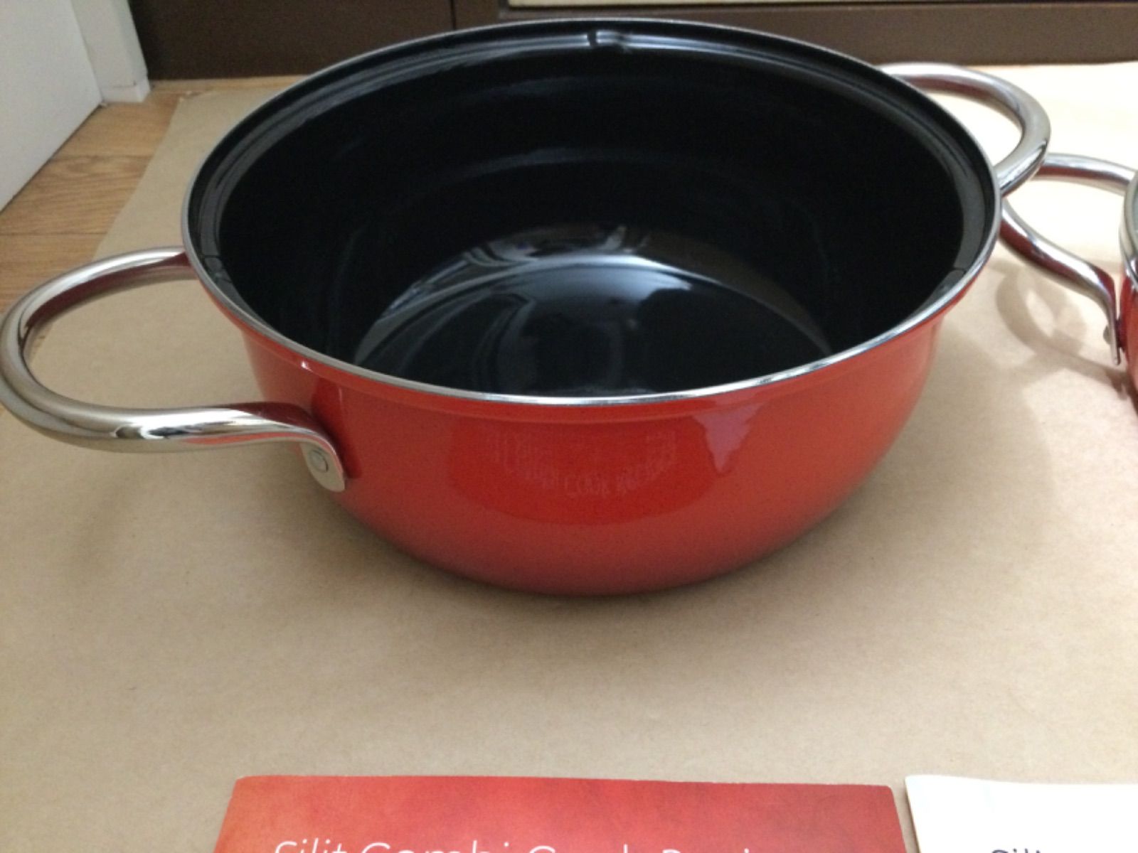 シリット silit コンビクック 21cm ガラス蓋付き レッド