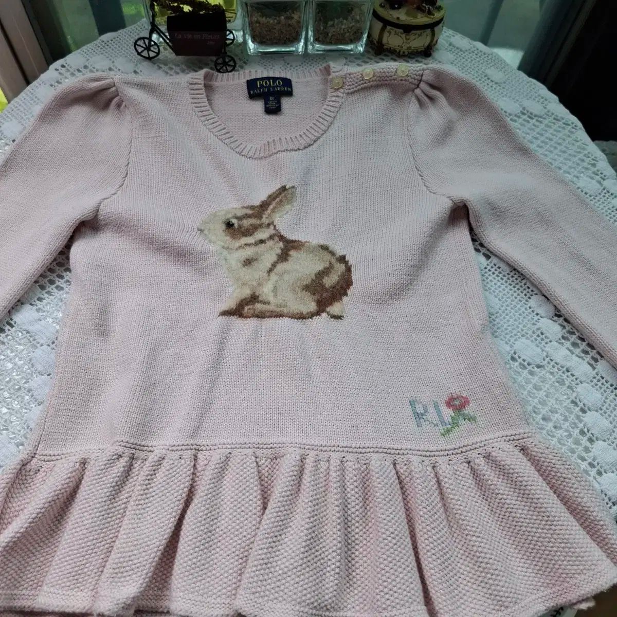 本日 Polo Kids ポロキッズ レディース フリル ニット ピンク