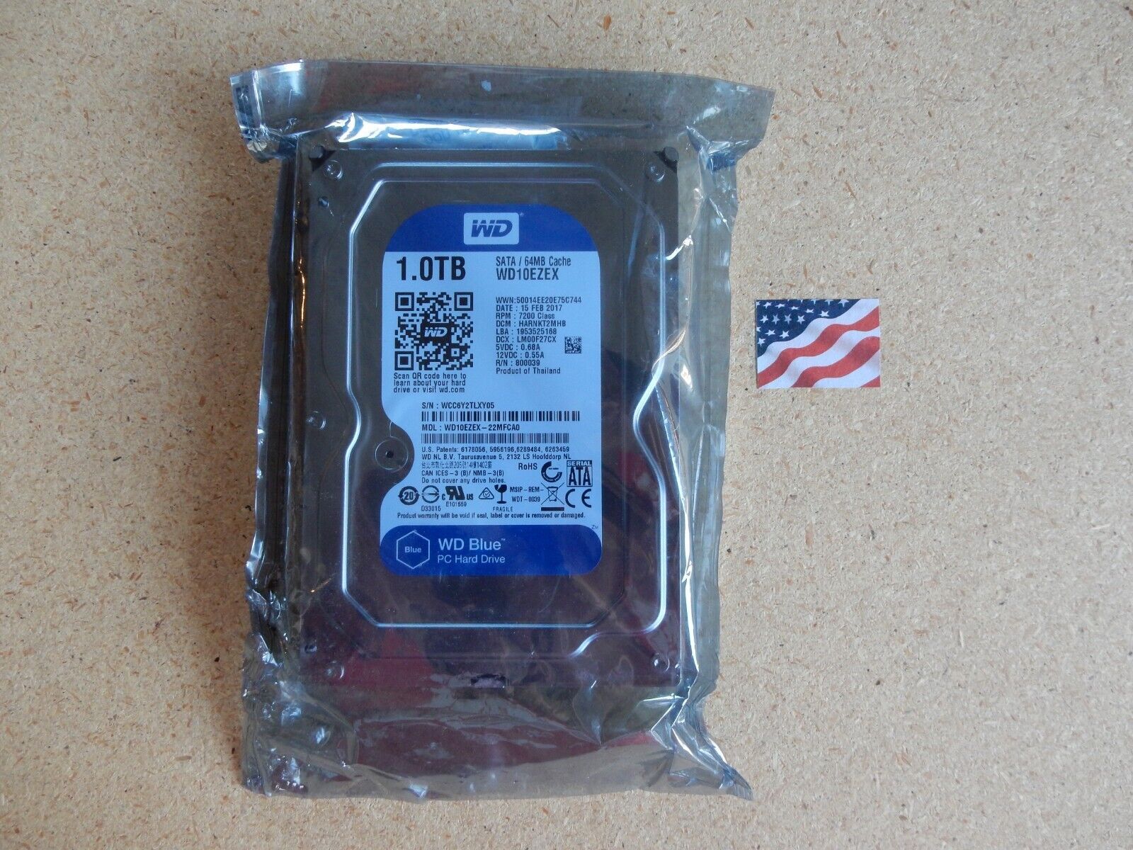 Western Digital WD10EZEX 1TB Sata |64mb キャッシュ ブルー