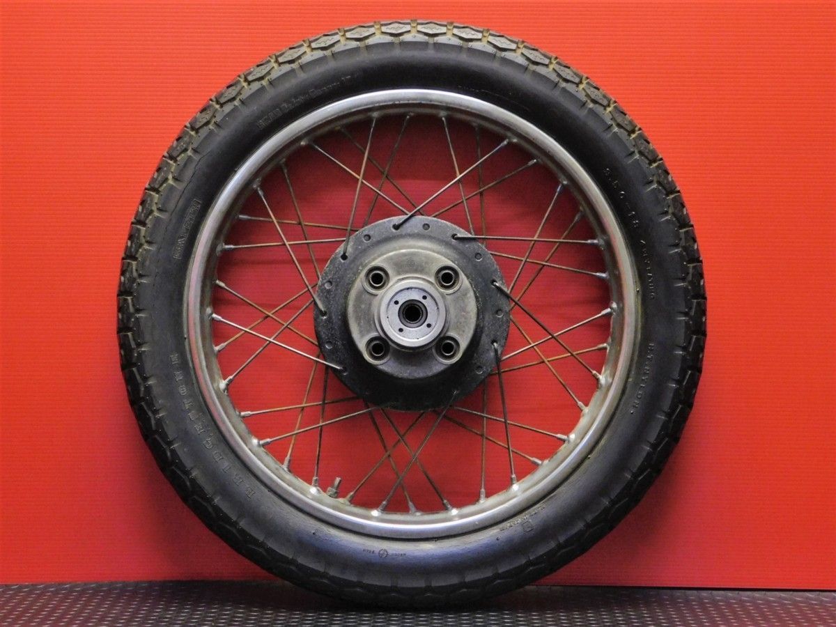 評価B 160◆ ドリーム CB360T ツイン 純正 リア ホイール MT3.50×18 タイヤ 山8分 3.50 18 旧車 外装 f1826S81k