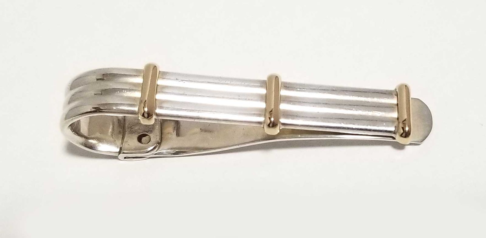 ティファニー タイバー マネークリップ タイピン コンビ シルバー ＳＶ９２５ 14K スターリングシルバー イエローゴールド タイクリップ ＴＩＦＦＡＮＹ