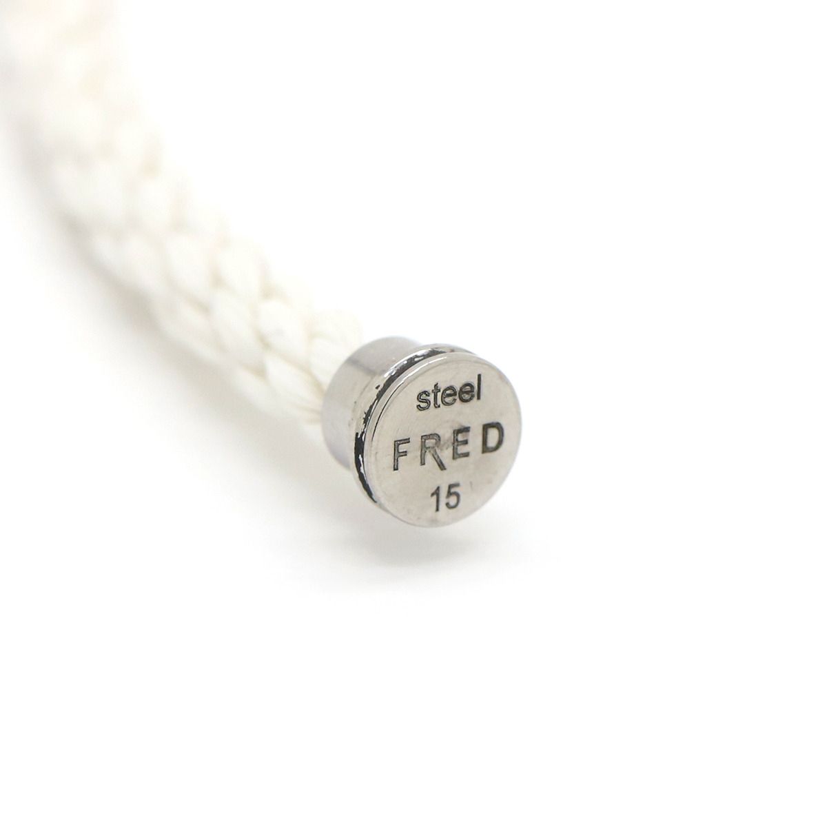 フレッド FRED ブレスレット フォース10 LM K18WG ステンレスケーブル 