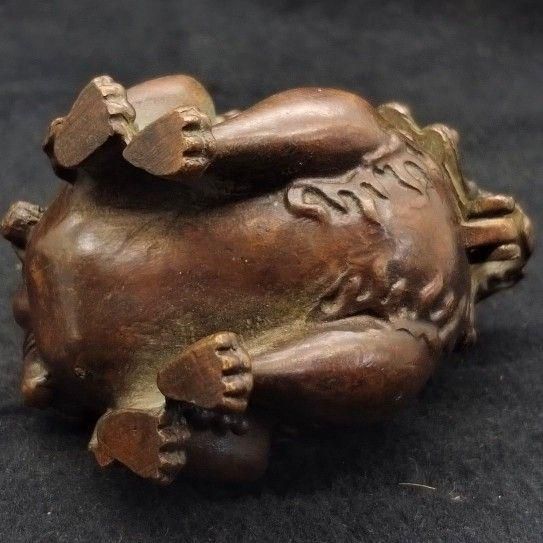 瑞獣望天吼薫香炉 銅細工 香道具 装飾品 工芸品 美術品 置物