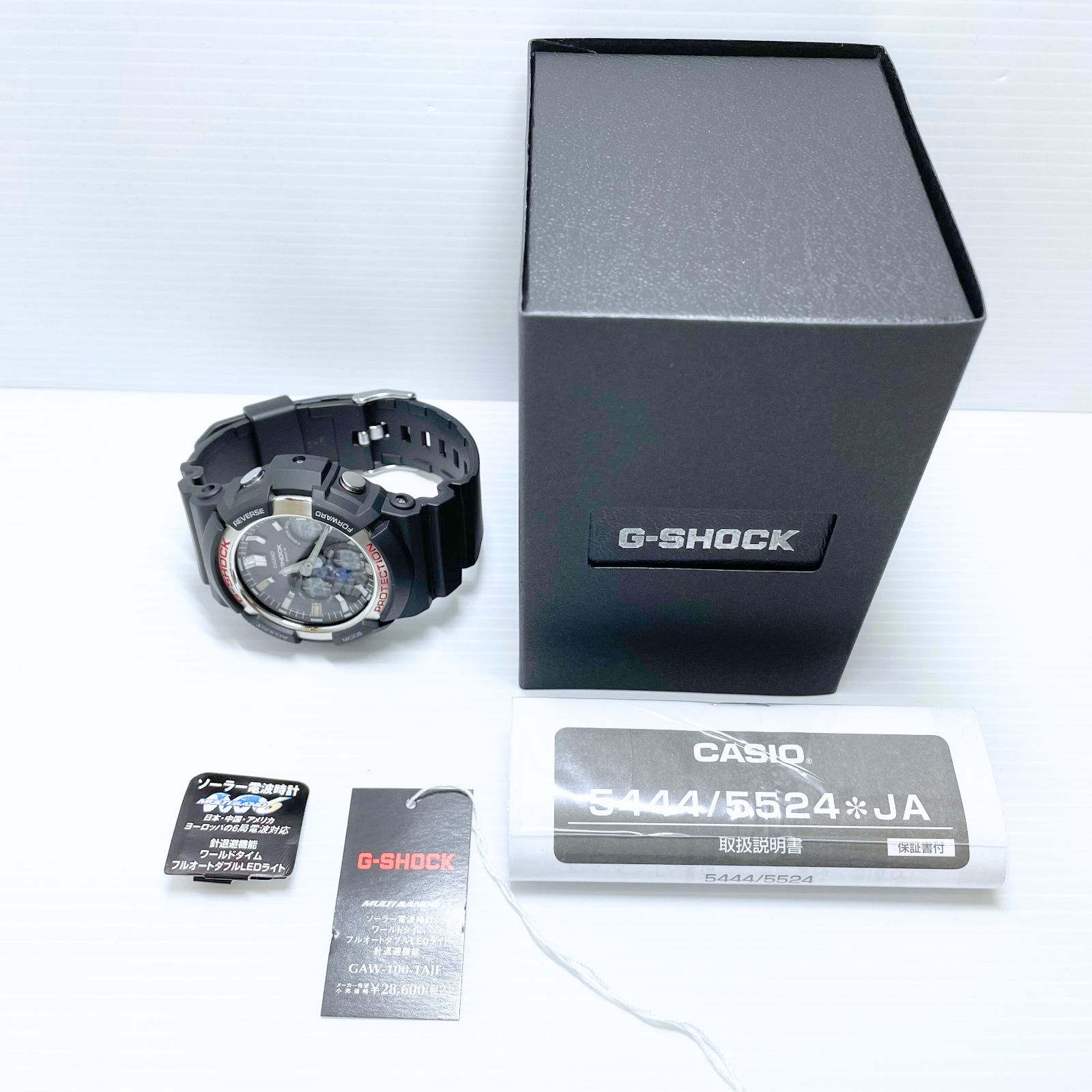 新品】CASIO カシオ G-SHOCK ソーラー電波 腕時計 GAW-100-1AJF 新品】CASIO カシオ G-SHOCK ソーラー電波 腕時計 GAW-100-1AJF