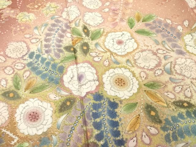 平和屋着物 吉乃一廉 幻の辻が花 訪問着 辻が花 舞花文 暈し染め 銀通し地 正絹 AABB3199ck MERCADOAVALIA_COM_BR