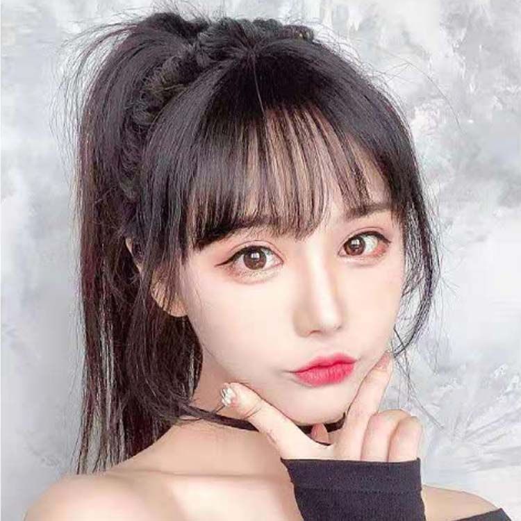 人毛 白髪隠し 3D前髪ウィッグ シルクトップ工芸 3D前髪ウィッグ 部分ウィック 自然 つけ毛 かつら 3D構造つむじ付きシースルーバング エステンション ポイントウィッグ 前髪 3d 前髪ウィッグ conne596735