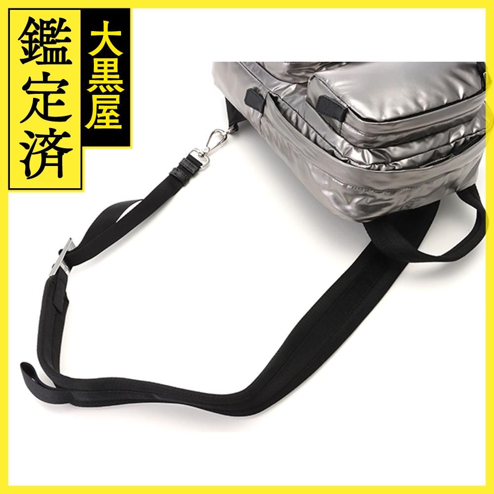 プラダ ボディバッグ ワンショルダー 1BZ026 シルバー PVC ナイロン
