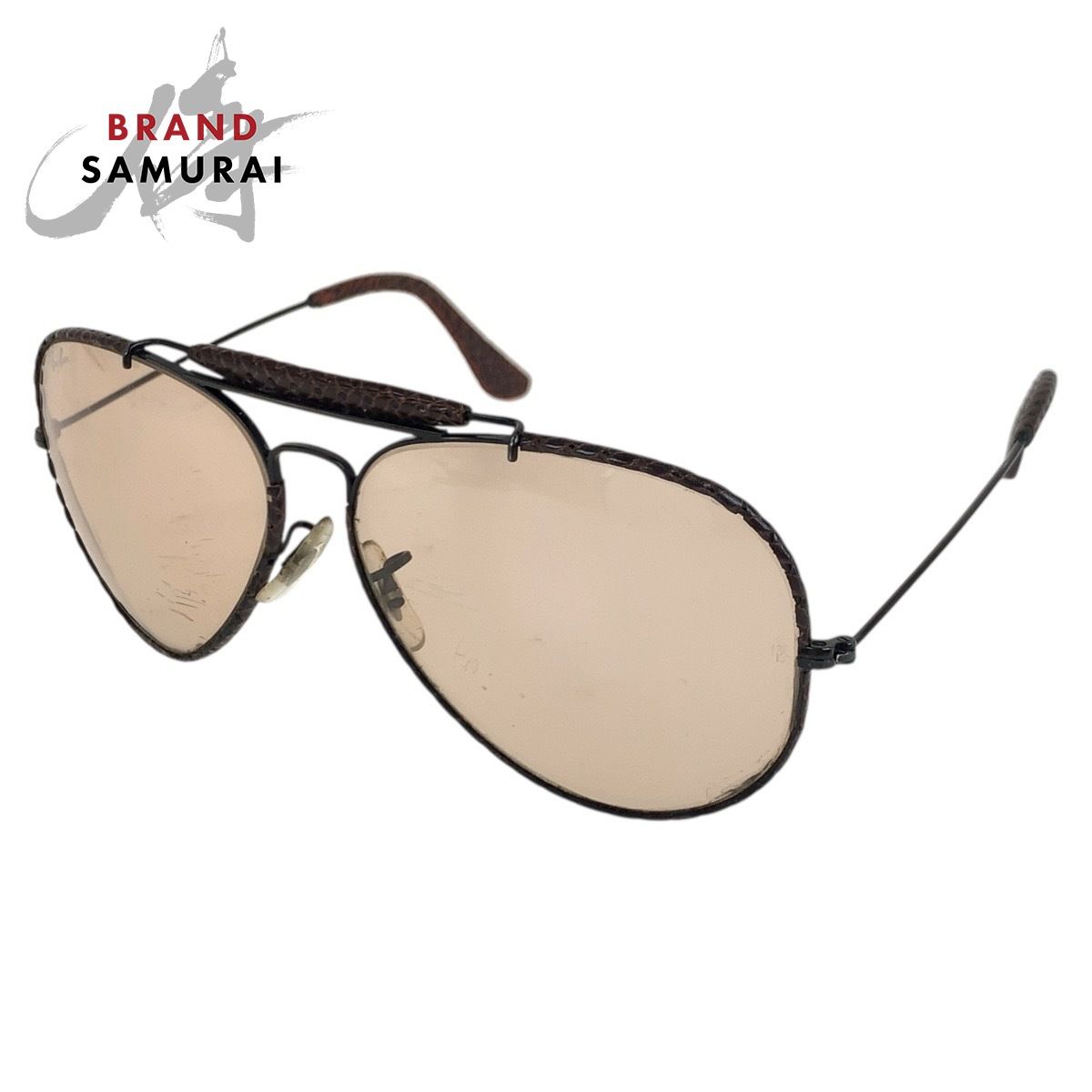 Ray-Ban レイバン ヴィンテージ ボシュロム アビエーター ブラウン ブラック メタル|レザー 62◻︎14 サングラス 男女兼用 メンズ 503375