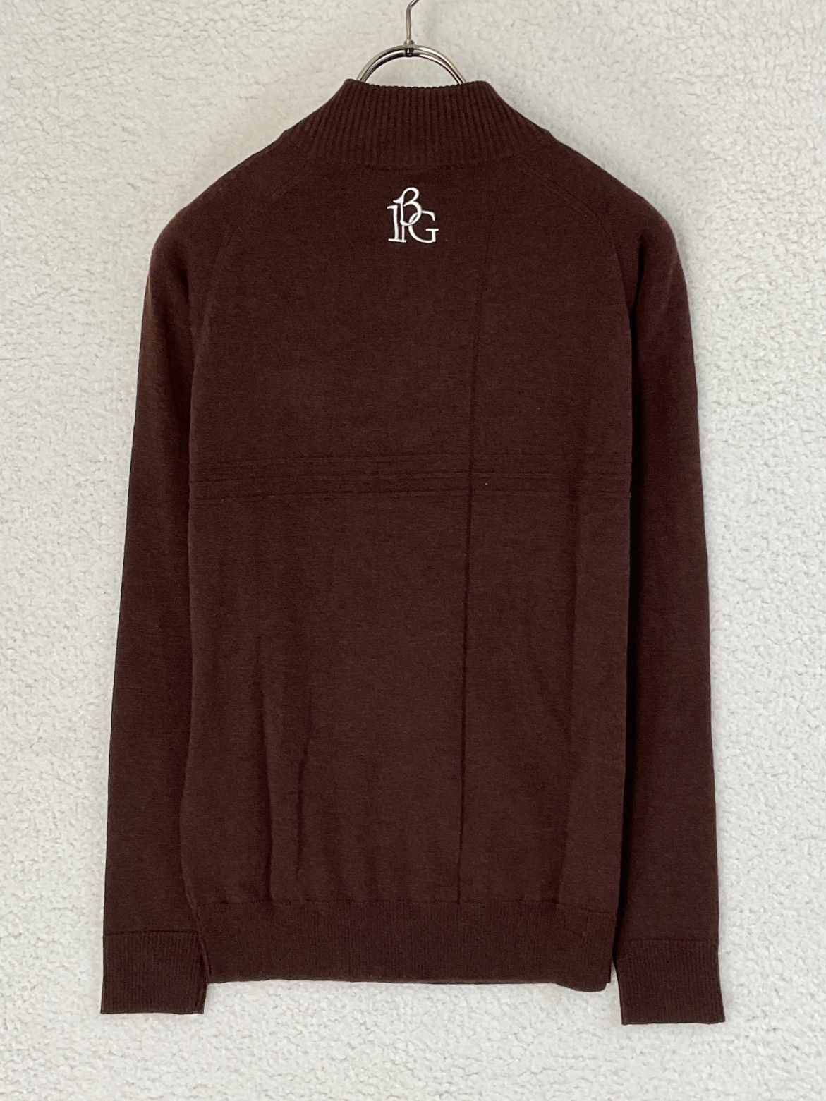 未使用 1PIU1UGUALE3 GOLF 4 ブラウン ZIP KNIT プルオーバー