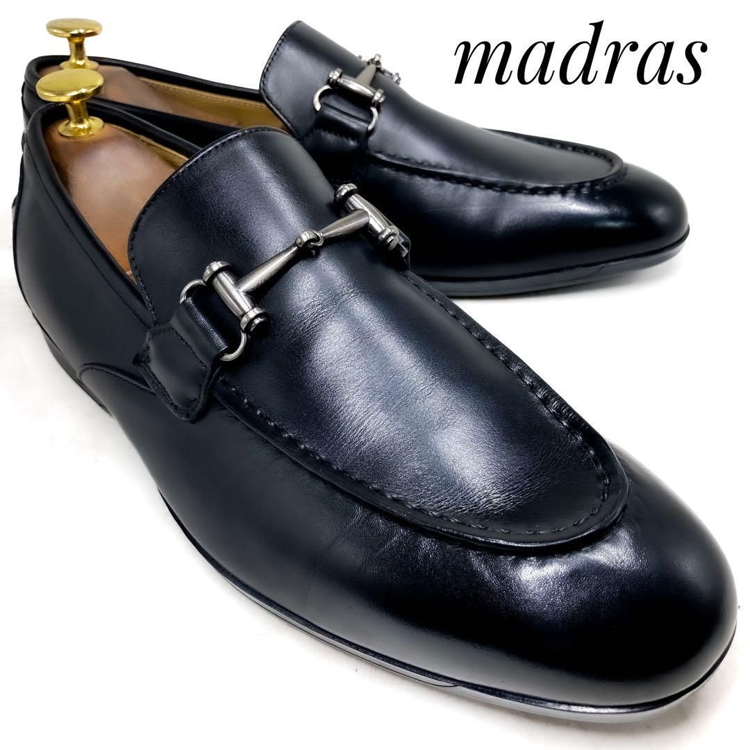 ほぼ♥ madras マドラス ホースビットローファー 黒 ブラック 24.5cm