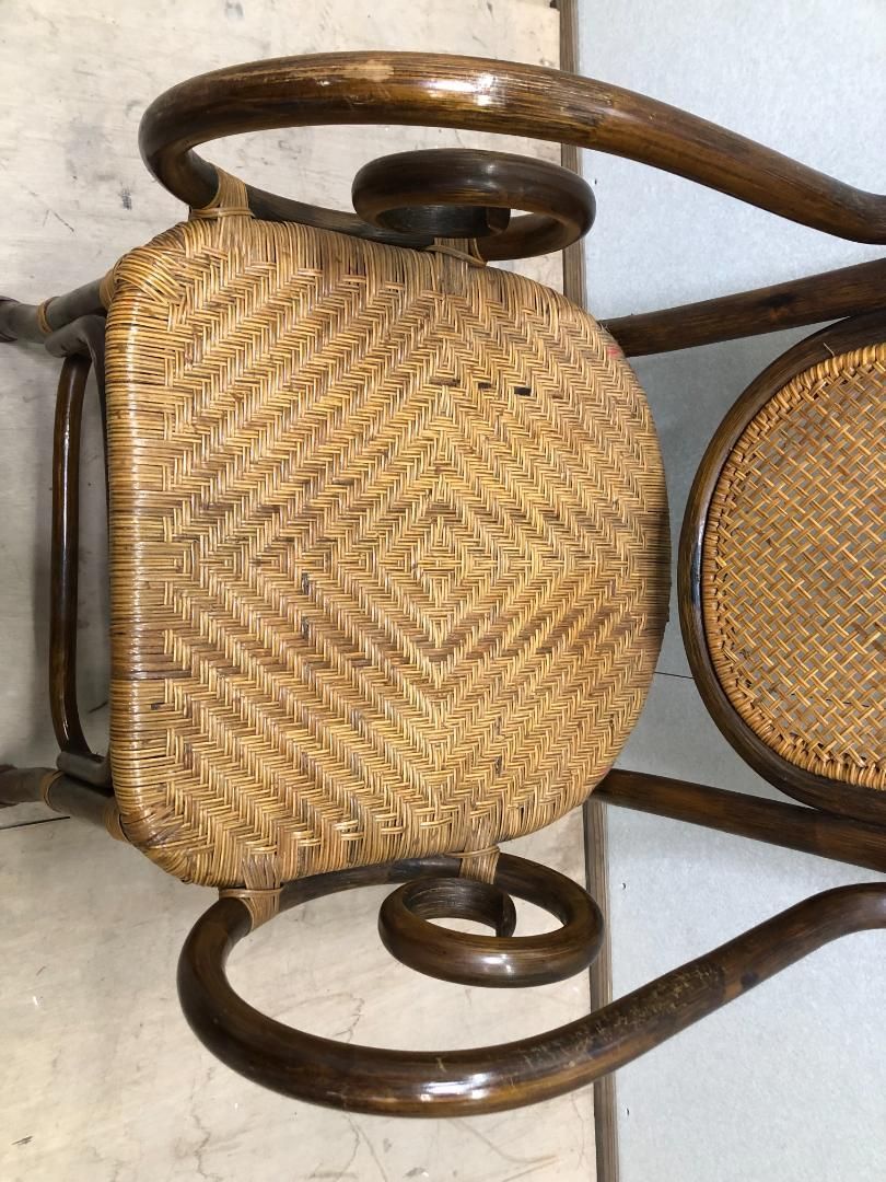 ラタンチェア イス ヴィンテージ ラタン 藤家具 250226-3 インテリア