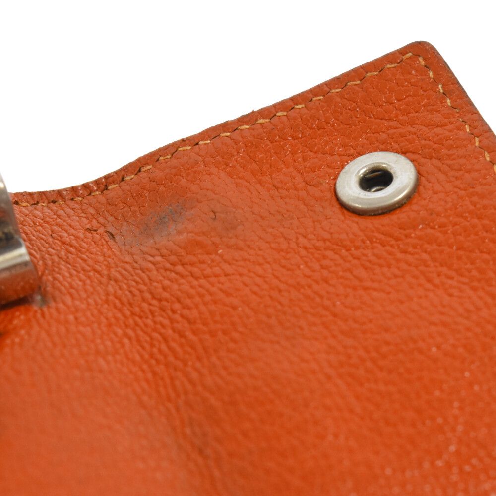 HERMES オレンジレザー キーケース 美品 エルメス ベアン 4連 キー