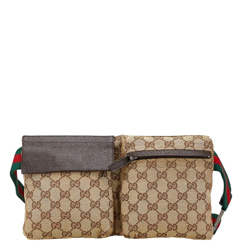 中古】GUCCI ウエストポーチ ボディバッグ シェリーライン GG