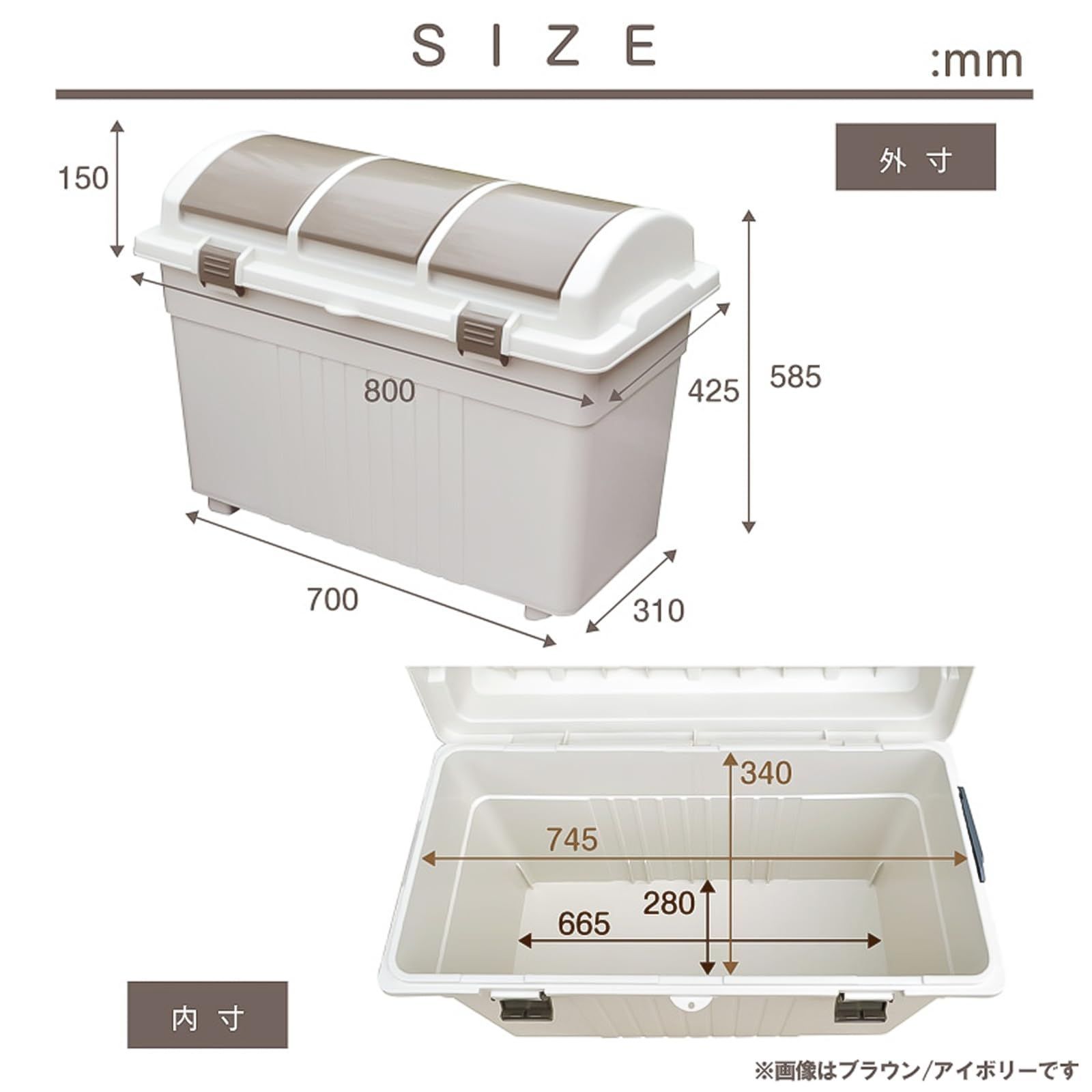 新商品 オールホワイト 3分類ゴミ箱 植物由来 おしゃれ 屋外 分別 170259 ゴミ箱 リス RISU SKLAD-KIRPICHA_RU