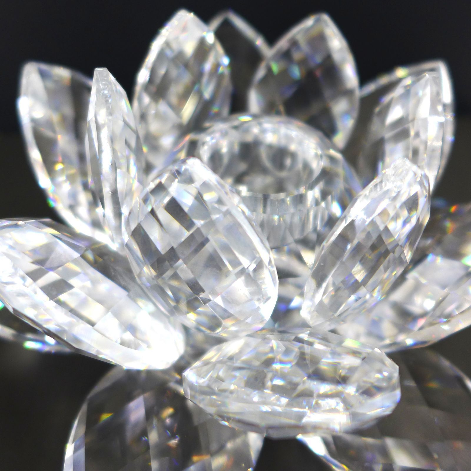 【在庫限りの大特価】 SWAROVSKI スワロフスキー 睡蓮 スイレン キャンドルホルダー Lサイズ 公田店