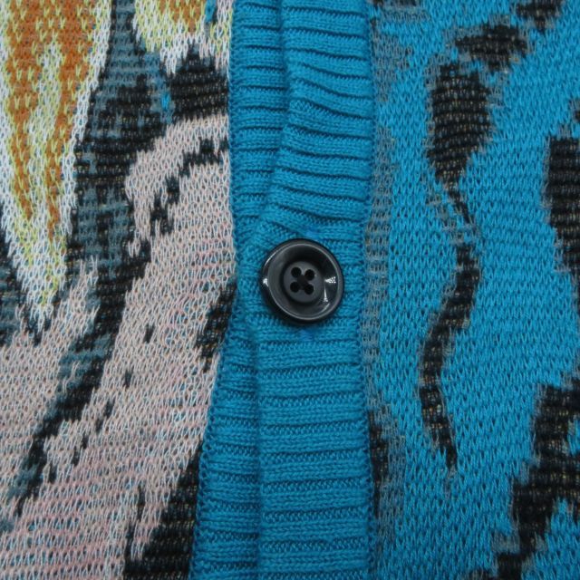 WACKO MARIA TIMLEHI JACQUARD CARDIGAN 22SS BLUE サイズM