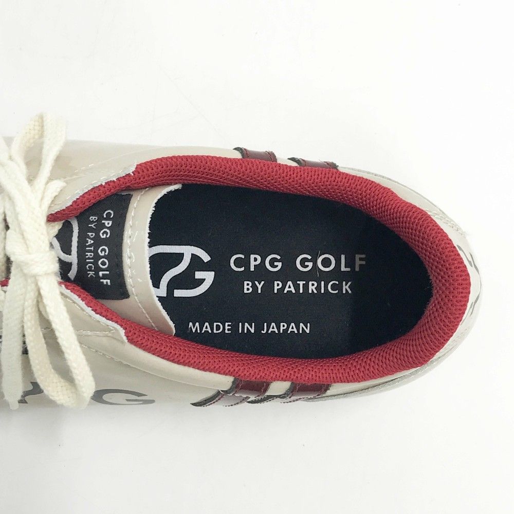 CPG GOLF シーピージーゴルフ ×PATRICK 2024年モデル スパイクレス ゴルフシューズ エナメル  ベージュ系 40 [240101456704] ゴルフウェア メンズ ストスト CPG GOLF シーピージーゴルフ ×PATRICK 2024年モデル スパイク