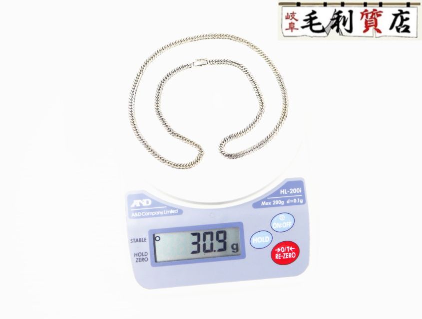 PT850 キヘイ 喜平 ネックレス 6面ダブル30.9g 6メンダブル 白金 プラチナ 850 ジュエリー